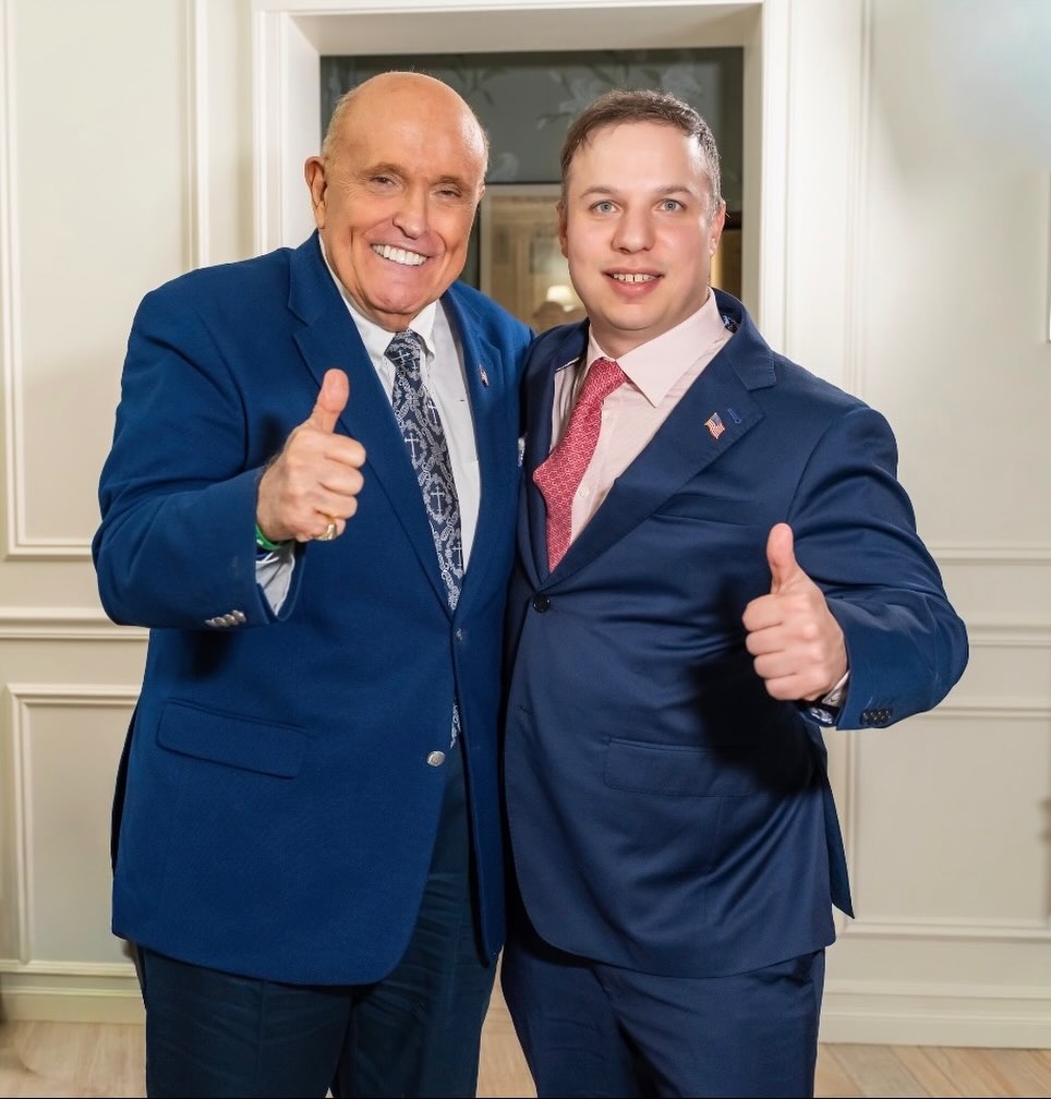 Anthony Constantino with Mayor Rudy Giuliani
